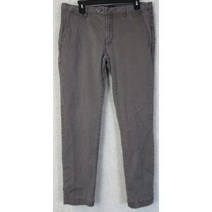 Mens Ted Baker London Gray Flat Front Khaki Dress Pants Size 34x31‎ Cotton